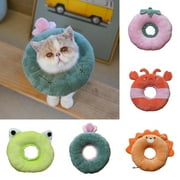 Happy Date Cat Recovery Collar, Cute Cat Donut Collar, Soft Cone Collars for Cat, Wound Healing Protective Cone After Surgery Elizabethan Collars for Kitten Pets