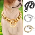 thumbnail image 1 of Happy Date Chain Dog Training Choke Collar, Adjustable Stainless Steel Chain Slip Collar, Strong, Durable, Weather Proof, Tarnish Resistant Metal Chain, Best for Small Medium Large Dogs, 1 of 4