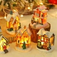 thumbnail image 1 of Happy Date Christmas LED Wooden House LED Light up Village Family House Xmas Snow House Christmas Miniature Ornament Fairy Garden Christmas Accessories Christmas, 1 of 9