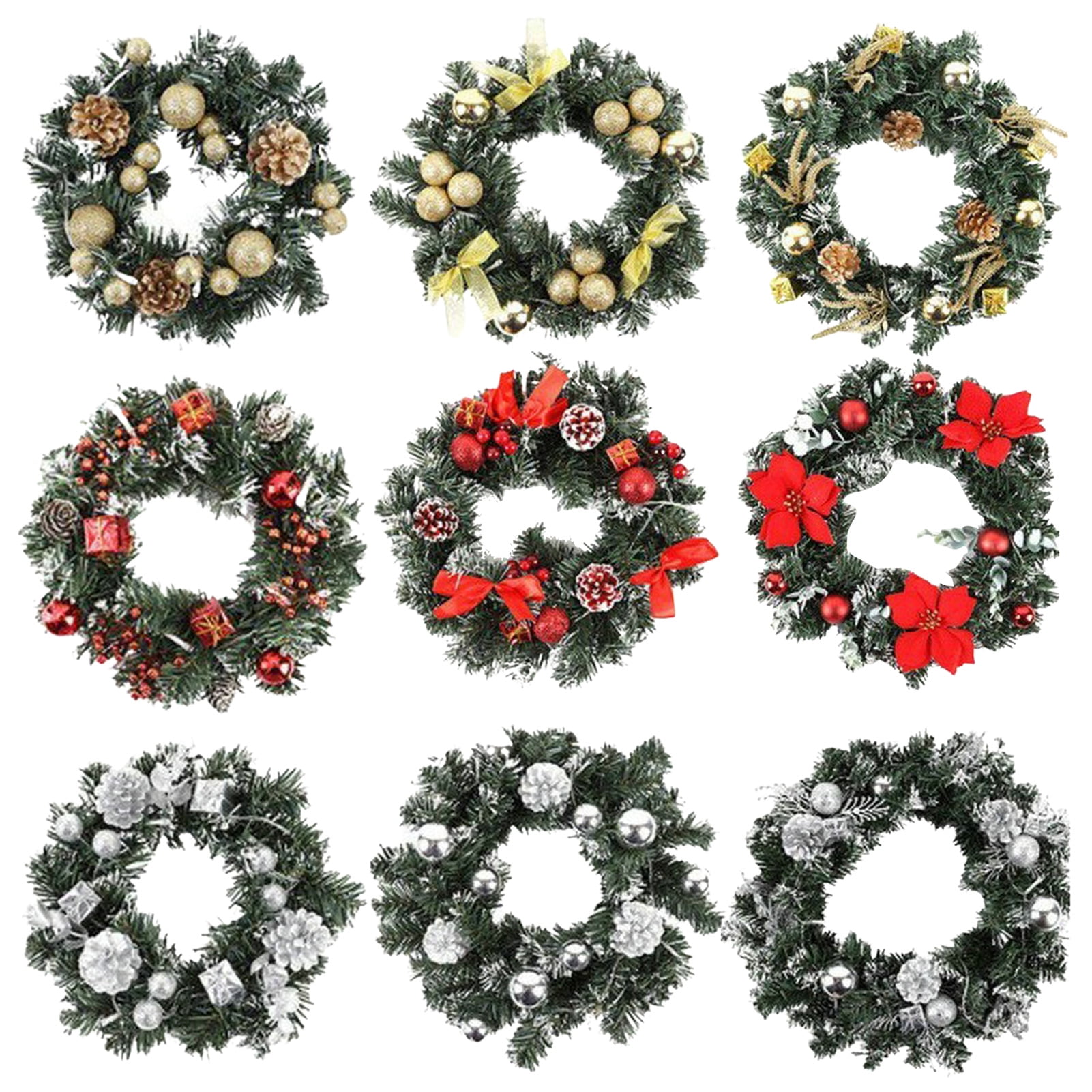 Happy Date Christmas Wreath, Artificial Christmas Wreath Prelit