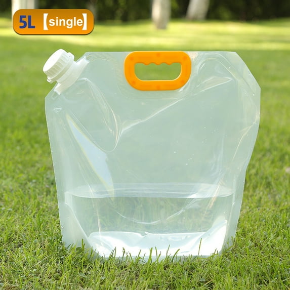 Happy Date Collapsible Emergency Water Jug Container Bag, Freezable, BPA Free Plastic Water Carrier Tank, Outdoor Folding Water Bag for Sport Camping Riding Mountaineer