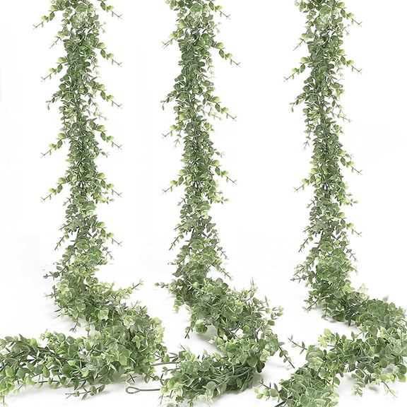 Happy Date Decorative Plastic Greenery Vines Faux Artificial Garland, 70.87"