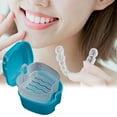 thumbnail image 1 of Happy Date Denture Bath Case Cup Box Holder Storage Soak Container with Strainer Basket for Travel Cleaning, 1 of 8