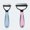 thumbnail image 1 of Happy Date Deshedding Brush - Double-Sided Undercoat Rake for Dogs and Cats - Shedding Comb and Dematting Tool for Grooming, 1 of 7