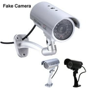 Happy Date Fake Security Camera Outdoor Waterproof Emulational Camera Home Surveillance LED Flash