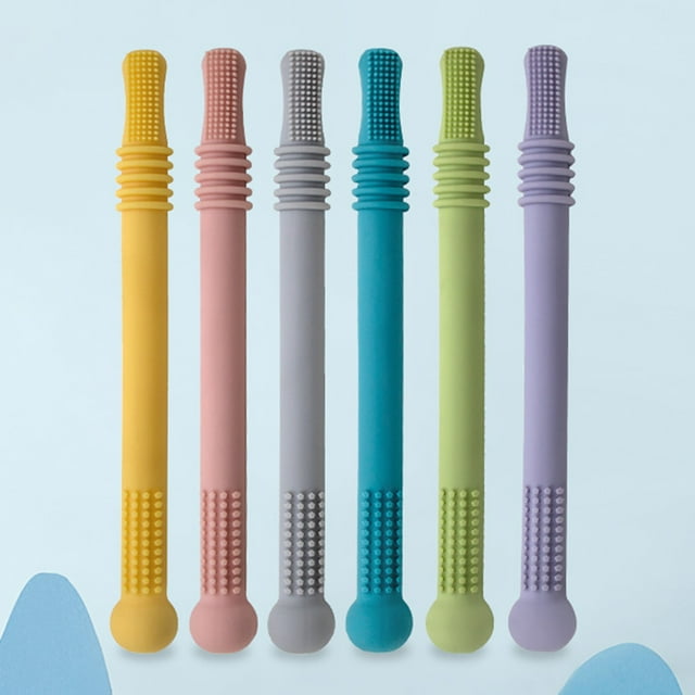 Happy Date Silicone Teether Tubes, BPA Free Chew Toy for Babies 312