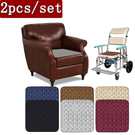 Happy Date Non Slip Absorbent Washable Incontinence Pad underpad Seat Chair Absorbent Pads for Seniors Adult Children or Pet Underpad Grey 22 05" x 20 87" 2Pcs
