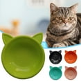 thumbnail image 1 of Happy Date Pet Food Bowl Cat Face Shape, Food and Water Non Slip Anti Skid Stackable Pet Puppy Dishes for Small Dogs and Cat, 1 of 7