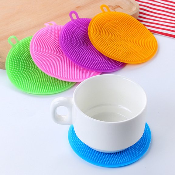 Happy Date Silicone Sponge Dish Sponges, Multipurpose Better Scrubber Dish Washing Smart Kitchen Gadgets Brush Accessories