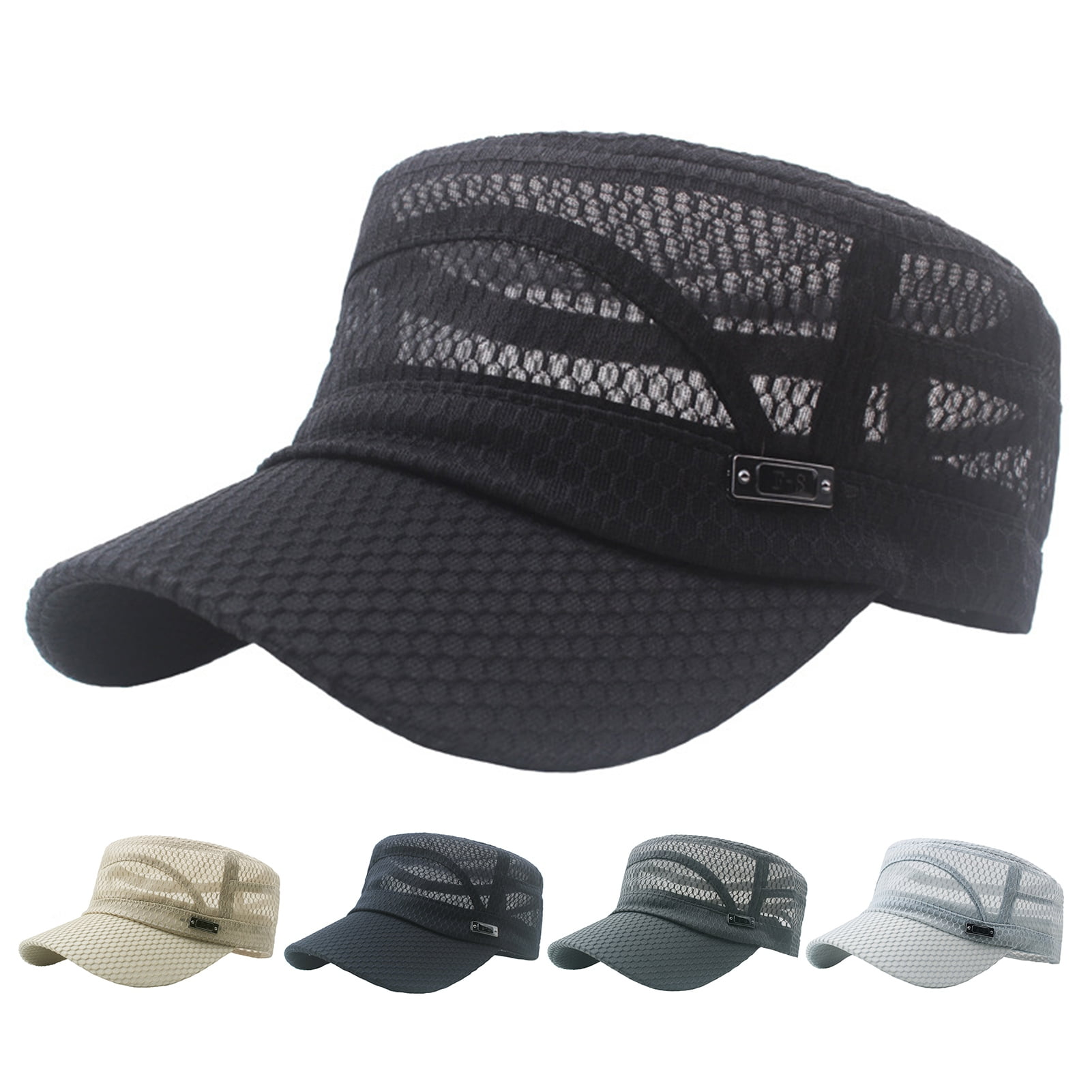 Happy Date Summer Mesh Flap Top Caps for Men Adjustable Breathable Caps Mens Hat Quick Dry Cool Hats Casual Trucker Hat Walmart