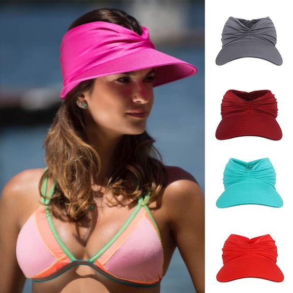 Happy Date Sun Hat Beach Wide Brim Sun Protection Hat Summer Travel Foldable Cap for Women Girls