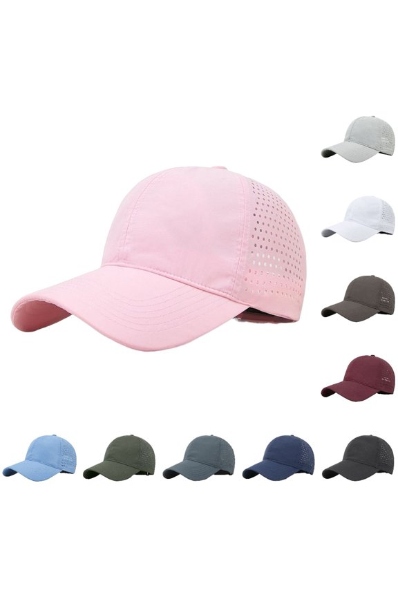 Unisex Hat Hollow Out Sun Protection Spring Summer,Adjustable Size for Running