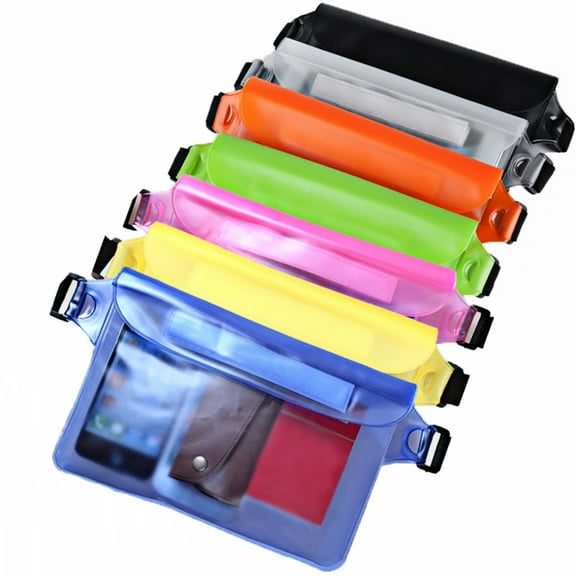 Happy Date Waterproof Pouch Dry Bag with Adjustable Waist for Phones and Valuables, Boating Swimming Rafting Floating