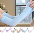 thumbnail image 1 of Happy Date Women Girls UV Cooling Arm Sleeves Unisex Sun Protective Accessories Sunblock Gloves Skin Protect Cover Anti UV Cuff for Outdoor and Indoor Activities, 1 of 2