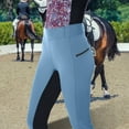 thumbnail image 1 of Happy Date Women's Horse Riding Pants Exercise High Waist Breeches Sport Riding Equestrian Trousers Yoga Leggings Tights, 1 of 8