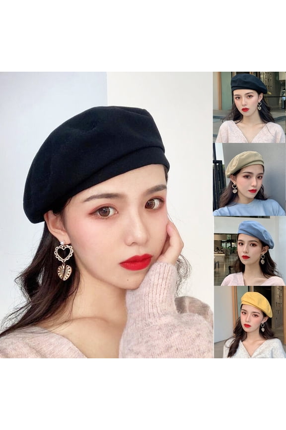 Womens Cloth Beret Hat Artist Beret French Style Painter Cap Summer Spring Sun Hat for Teen Girls