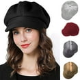 thumbnail image 1 of Happy Date Womens Woolen Elastic Octagonal Ivy Newsboy Cabbie Gatsby Painter Hat Cap, 1 of 3