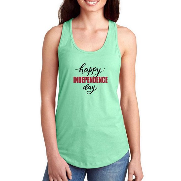 Happy Day Of Independence Racerback Tank Women -Image by Shutterstock, Female Medium