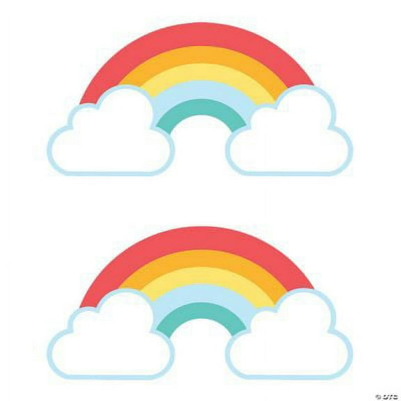 Happy Day Rainbow Bulletin Board Cutouts., Classroom, Educational, 48 Pcs