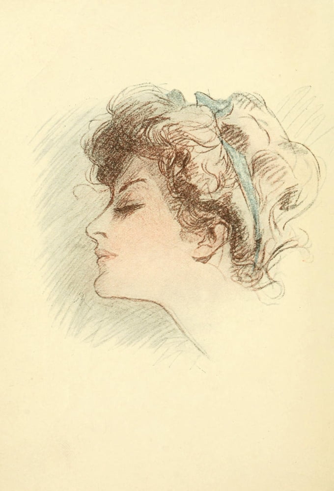 Happy Days 1917 Female study 2 Canvas Art - John Cecil Clay (18 x 24)