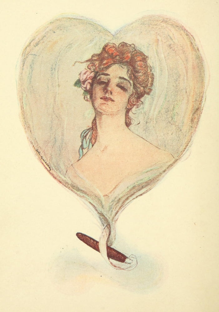 Happy Days 1917 Heart Lady Canvas Art - John Cecil Clay (18 x 24)
