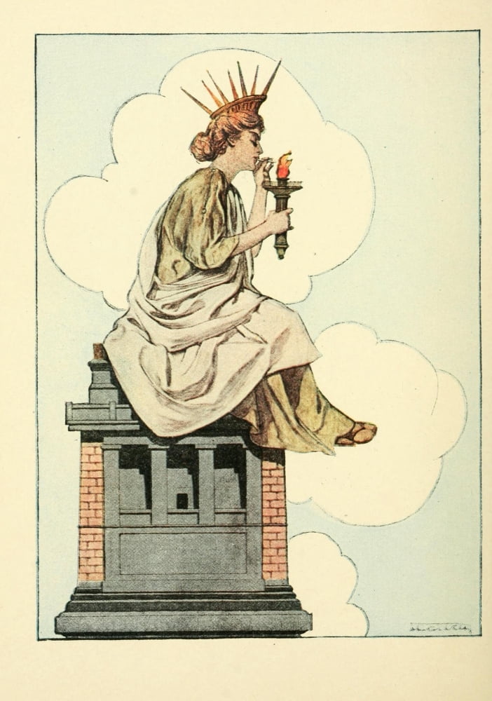 Happy Days 1917 Lady Liberty Canvas Art - John Cecil Clay (18 x 24)