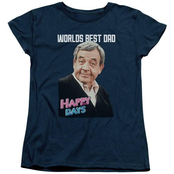 Happy Days Best Dad Women's T-Shirt Navy