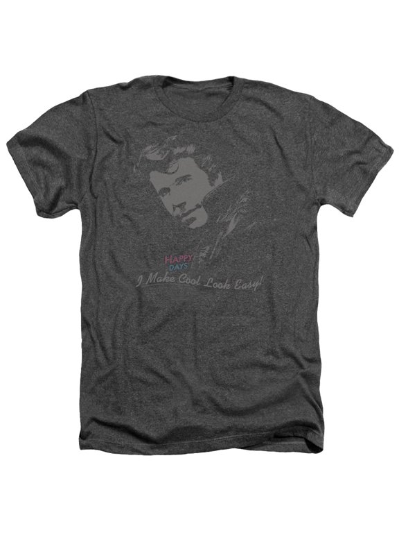 Happy Days - Cool Fonz - Heather Short Sleeve Shirt - Large