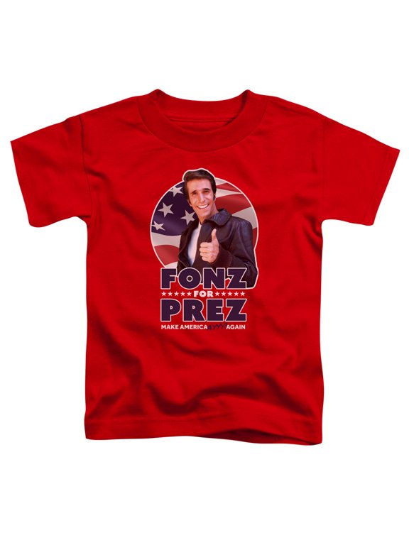 Happy Days - Fonz For Prez - Toddler Short Sleeve Shirt - 3T