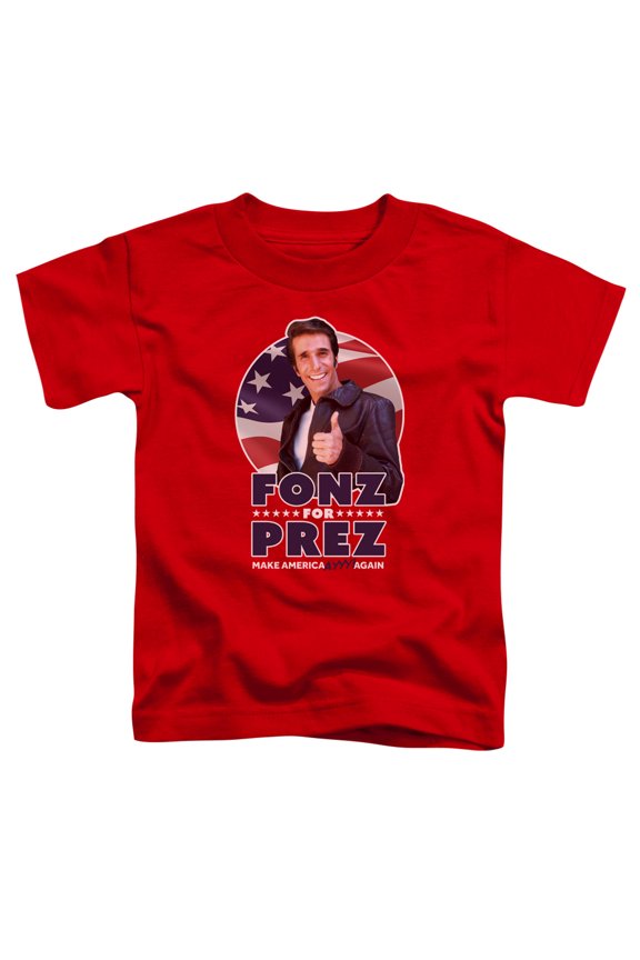 Happy Days - Fonz For Prez - Toddler Short Sleeve Shirt - 3T