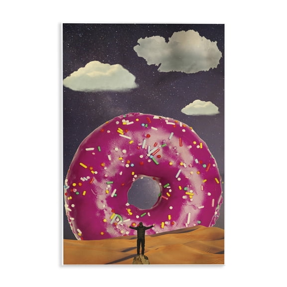 Happy Days Giant Donut Wall Plaque Art, design by Elo Marc
