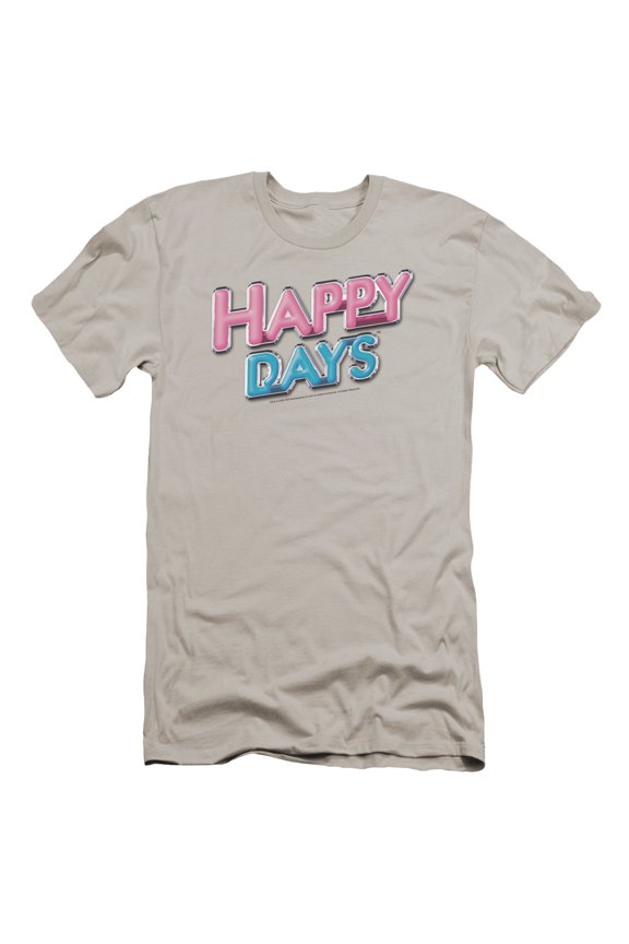 Happy Days - Happy Days Logo - Premium Slim Fit Short Sleeve Shirt - Medium