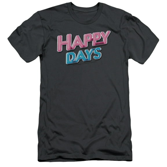 Happy Days - Happy Days Logo - Slim Fit Short Sleeve Shirt - Large