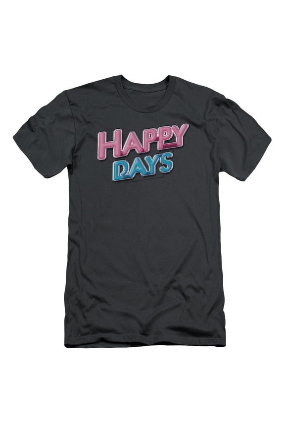 Happy Days - Happy Days Logo - Slim Fit Short Sleeve Shirt - Large