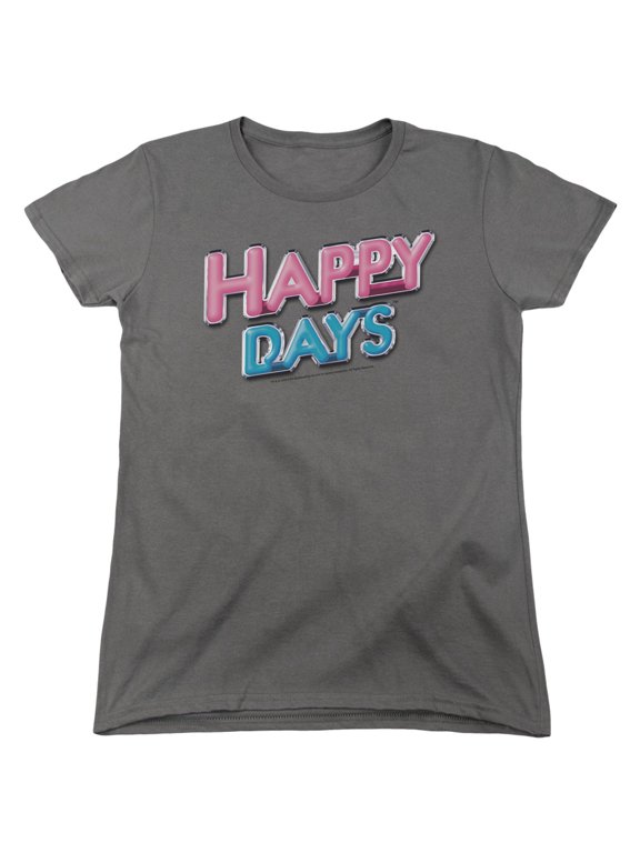 Happy Days Happy Days Logo Women's T-Shirt Charcoal