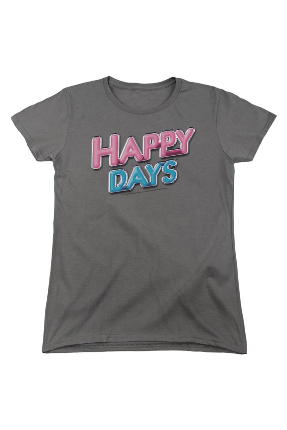 Happy Days Happy Days Logo Women's T-Shirt Charcoal