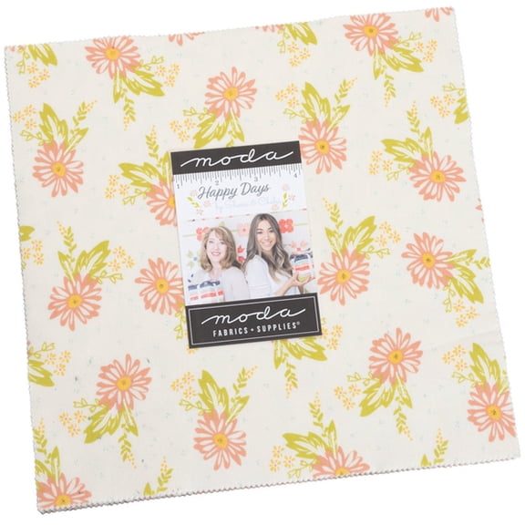 Moda Fabrics Happy Days Layer Cake by Sherri & Chelsi 10-inch Precut Fabric Squares (42 pcs)