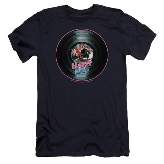 Happy Days - On The Record - Premium Slim Fit Short Sleeve Shirt - XX-Large