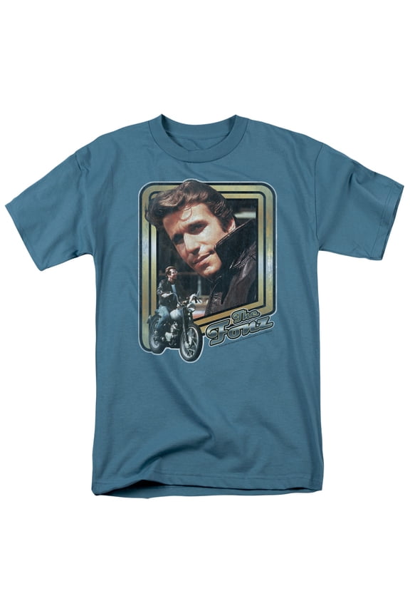 Happy Days Men's The Fonz T-shirt XXX-Large Slate