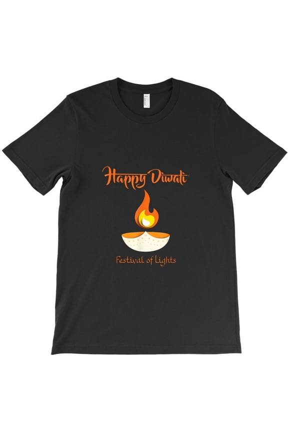Happy Deepavali Diwali Festival Of Lights For Indian Culture Graphic H7542 Unisex T-Shirt, Up to 5XL Available