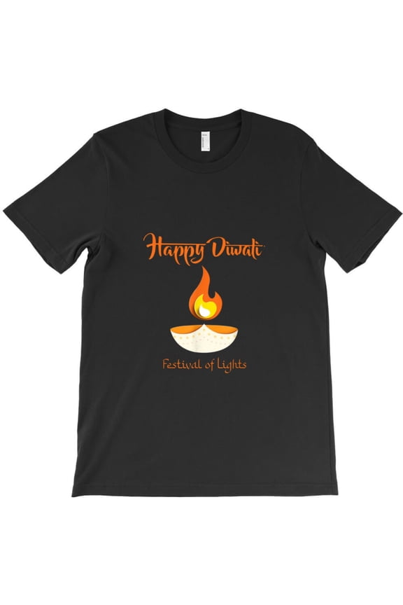 Happy Deepavali Diwali Festival Of Lights For Indian Culture Graphic T-Shirt G1329, Up to 5XL