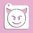 thumbnail image 1 of Happy Devil Emoji Stencil, 1 of 1