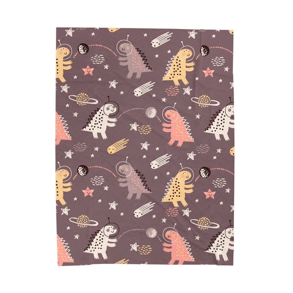 Happy Dino Comforter for Kids, Outer Space Dinosaurs, Soft blanket