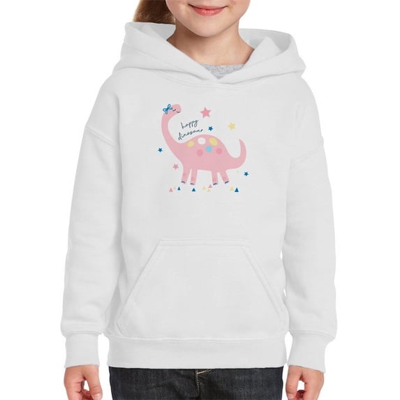 Happy Dinosaur Hoodie Juniors -Image by Shutterstock, x-Large