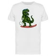 thumbnail image 1 of Happy Dinosaur Surfer Sunglasses T-Shirt Men -Image by Shutterstock, Male XX-Large, 1 of 2