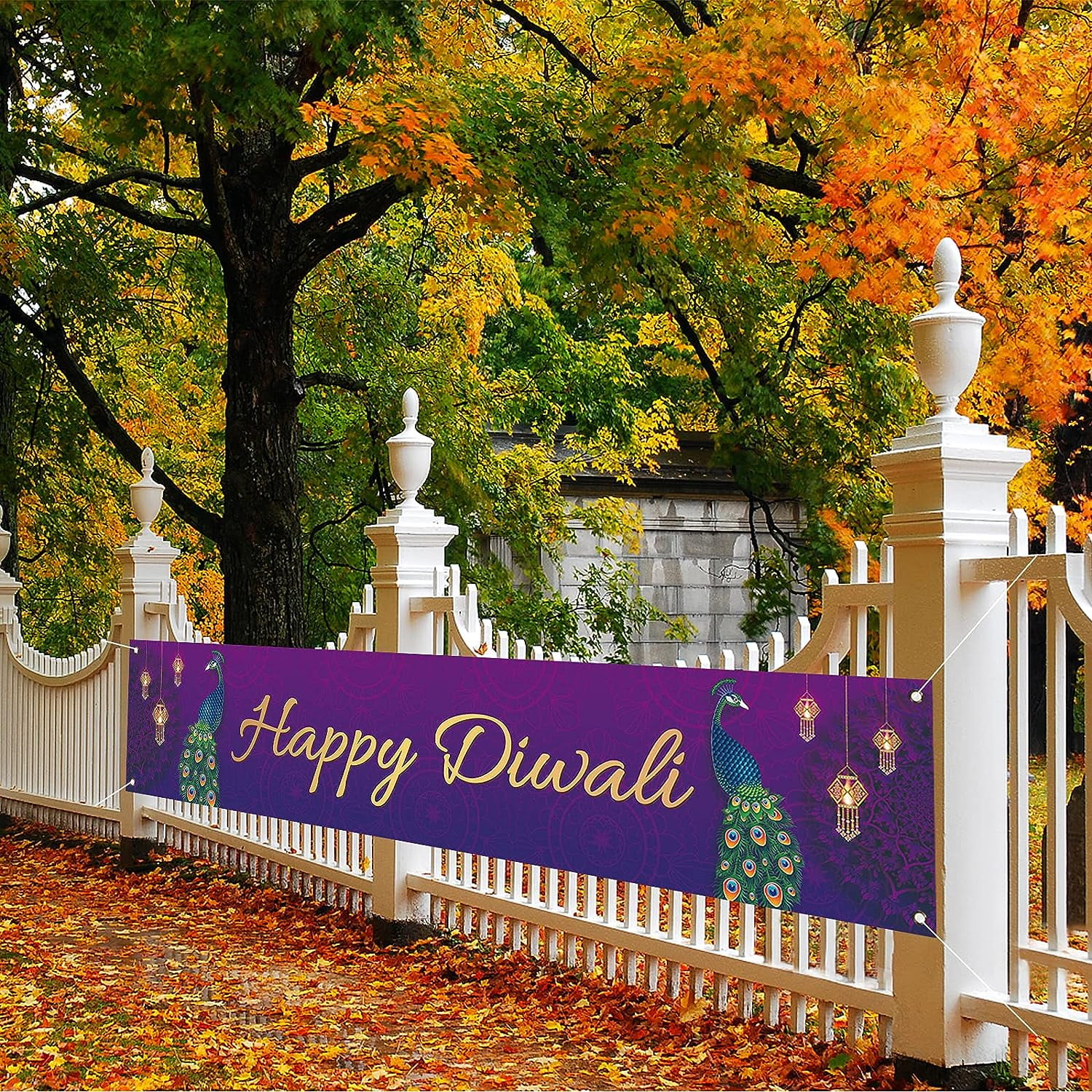 Happy Diwali Banner for Fence Diwali Decor Diwali Decoration for House Indian Theme Party