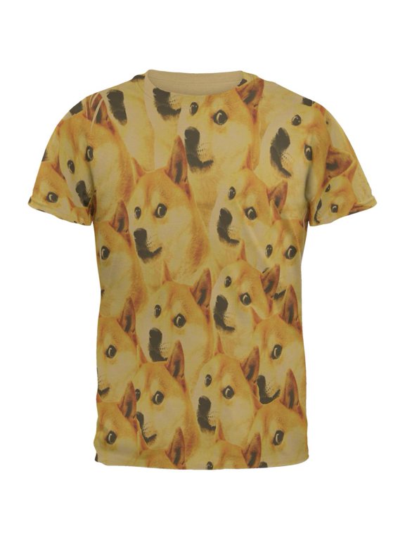 Happy Dog Doge Meme Mens T Shirt Tan SM