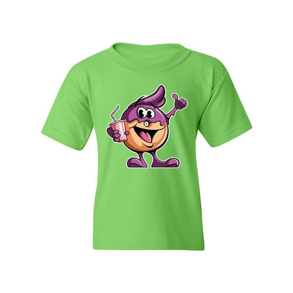 Happy Donut T-Shirt Juniors -Image by Shutterstock, Medium