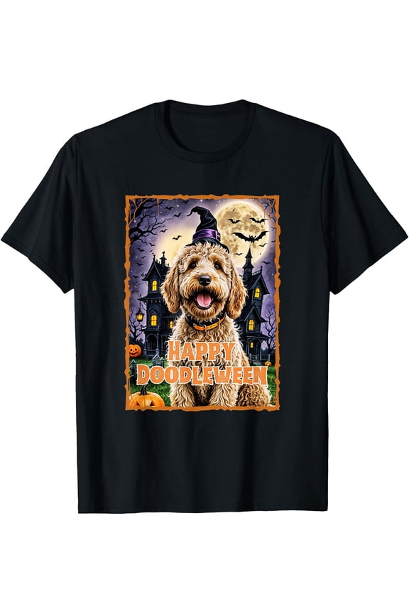 Happy Doodleween Goldendoodle Labradoodle Spooky Unisex S-5Xl T-Shirt
