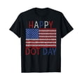 thumbnail image 1 of Happy Dot Day Cute Dot Usa Flag For Kids Man Woman Black T-Shirt, 1 of 5